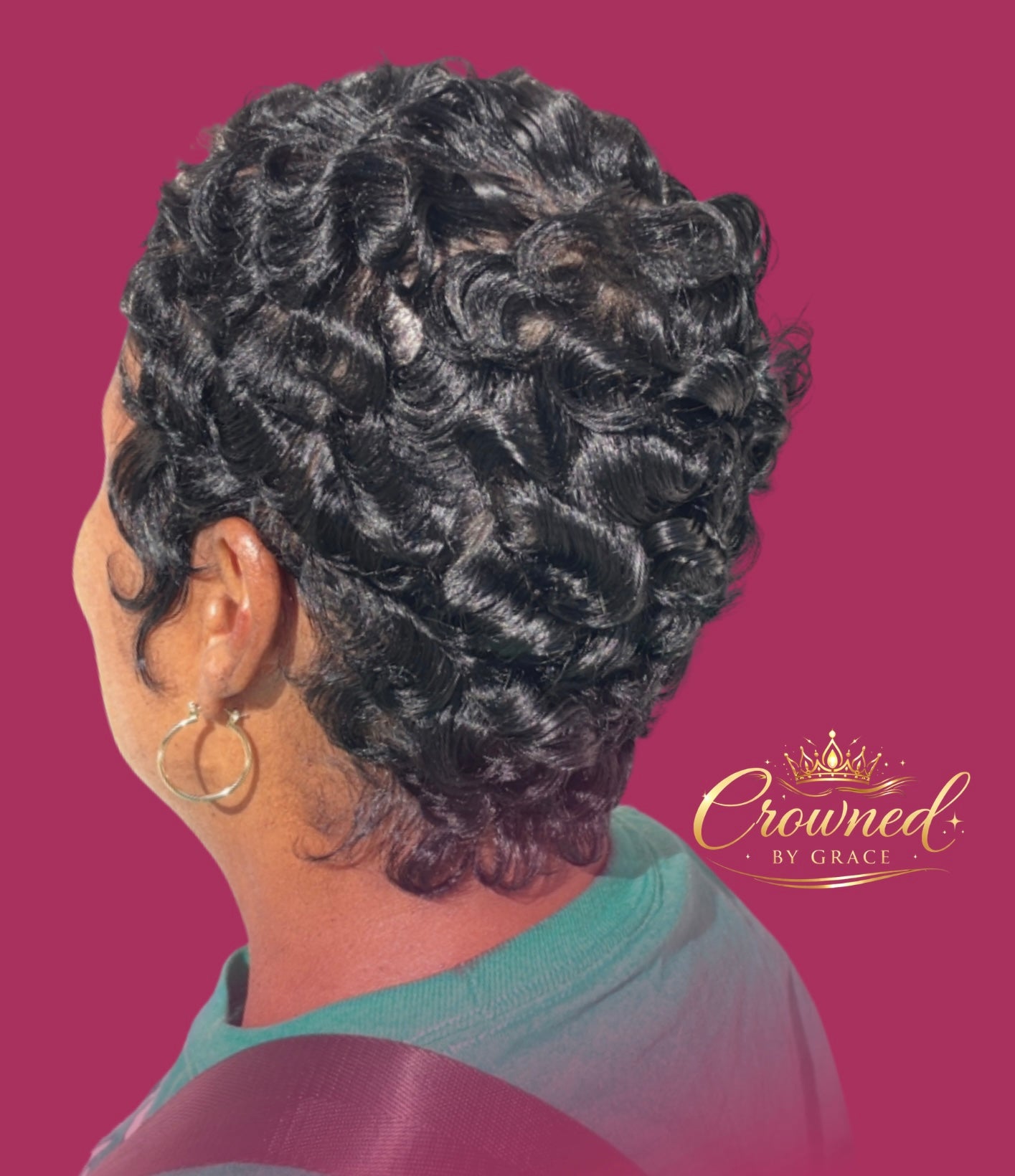 Pixie waves + curls with Nadia